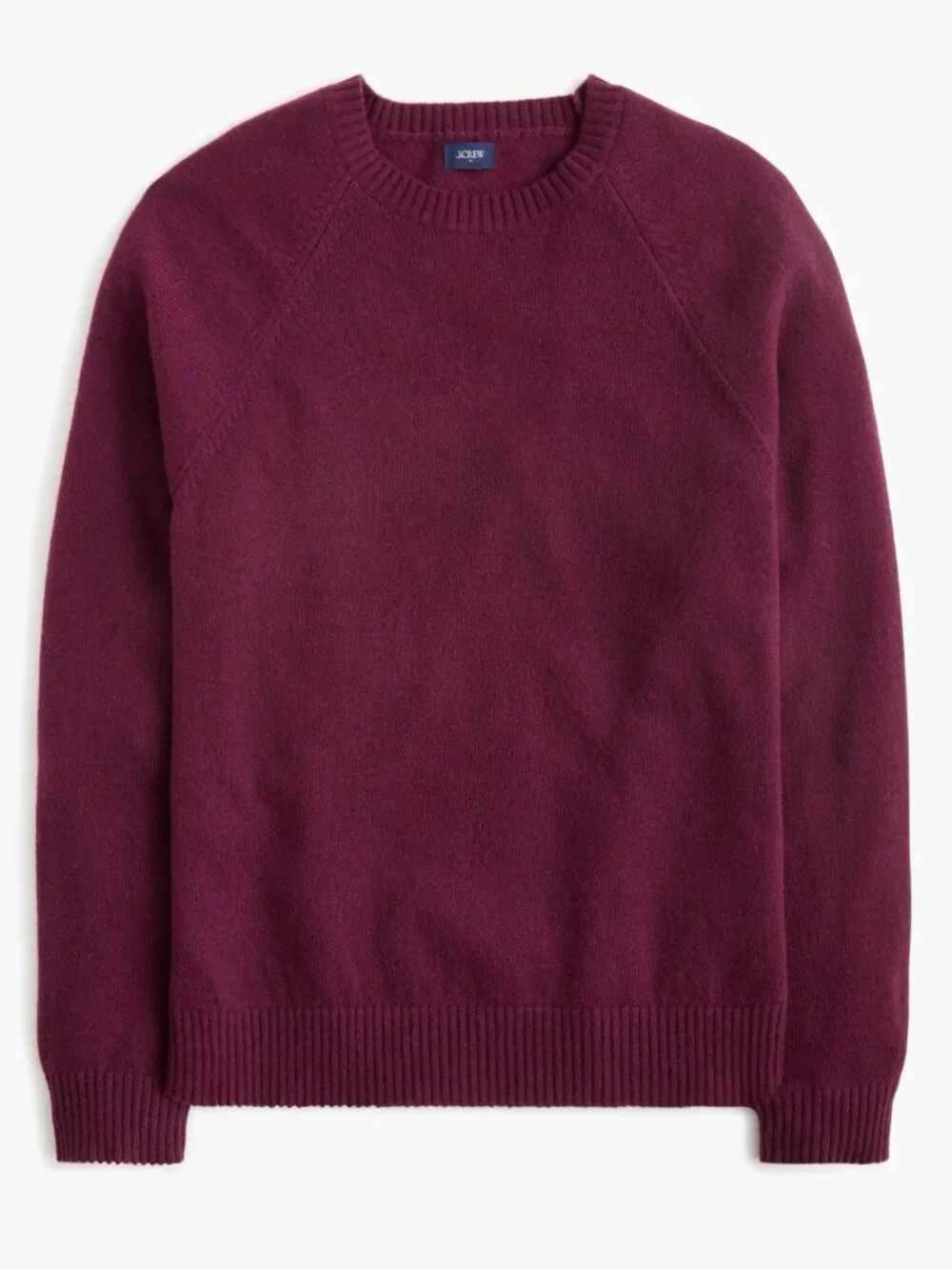 Men’s J. Crew Maroon Super Soft Lambs Wool Blend Long Sleeve Sweater M NWOT